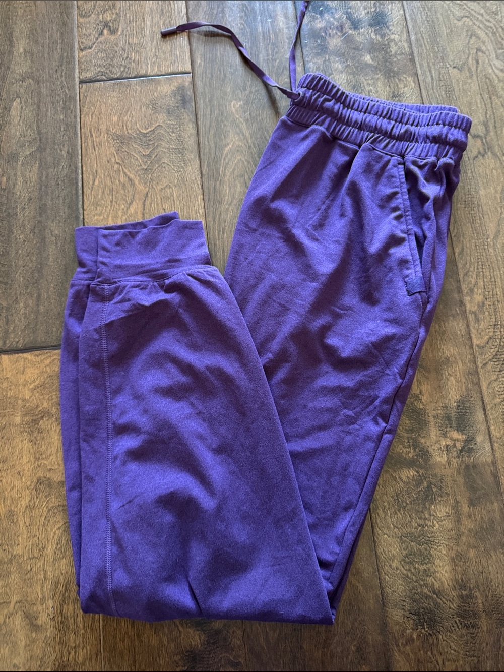 Women’s Purple Elastic-Waist Jogger Pants